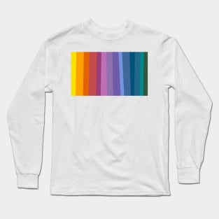 Abstract Rainbow Stripes Long Sleeve T-Shirt